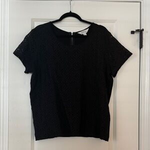 Market & Spruce Black Short Sleeve Top
